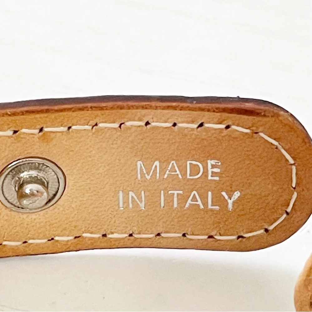 Coach red monogram fabric and leather snap button bracelet - Picture 10 of 10